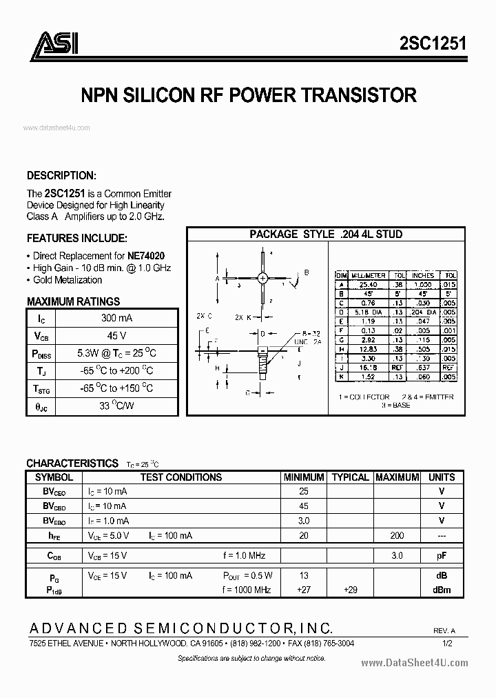 C1251_1573784.PDF Datasheet