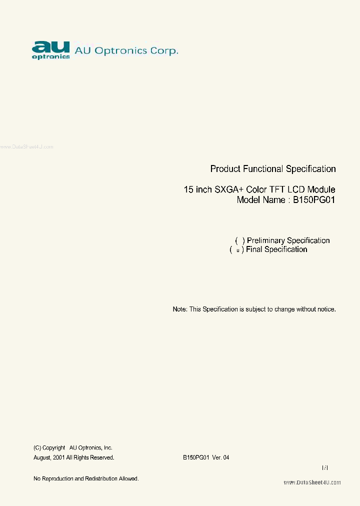 B150PG01_1572558.PDF Datasheet