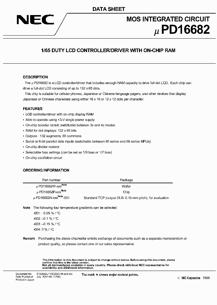 UPD16682P-001_885383.PDF Datasheet