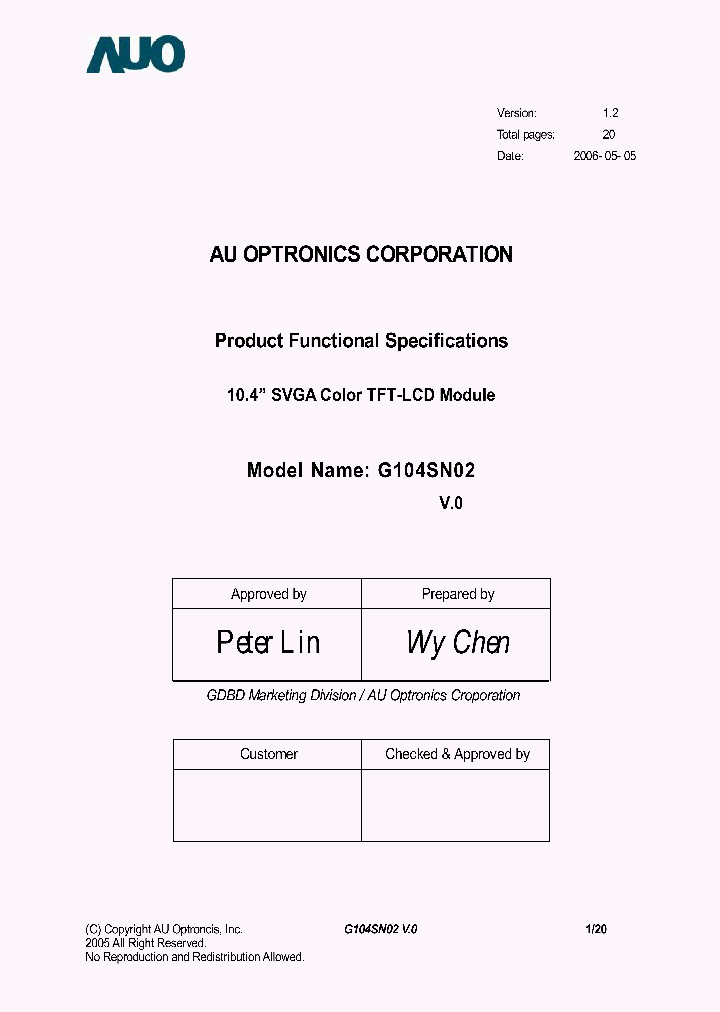 G104SN02V0_1576391.PDF Datasheet