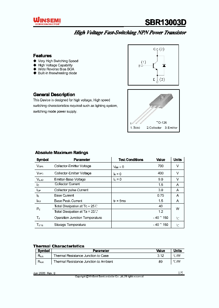 SBR13003D_1588368.PDF Datasheet