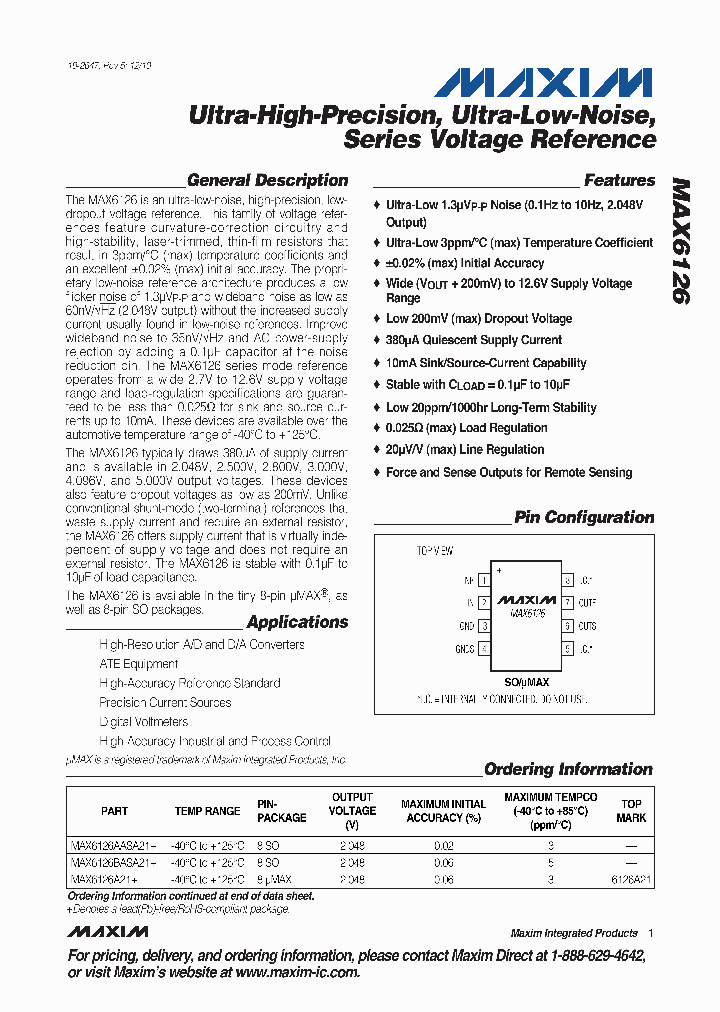 MAX6126A21_1588398.PDF Datasheet