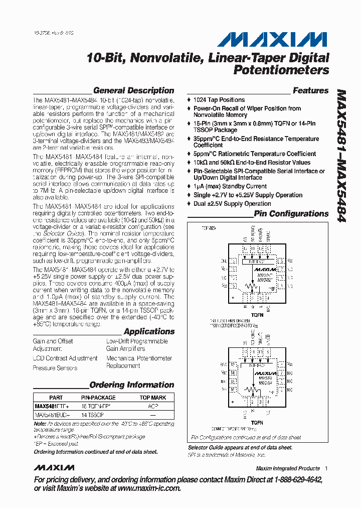 MAX5482ETE_913298.PDF Datasheet