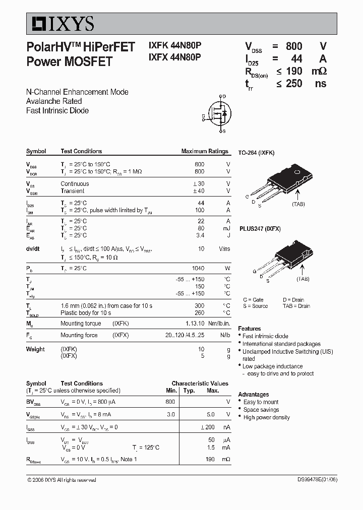 IXFK44N80P_1590067.PDF Datasheet