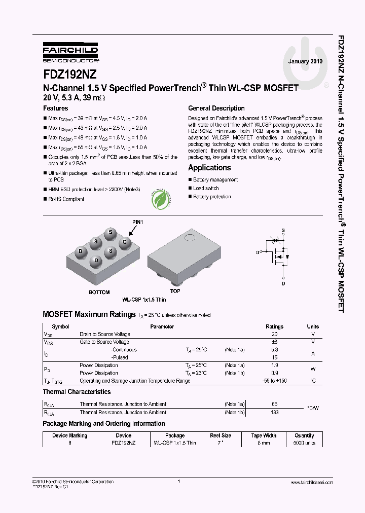 FDZ192NZ_913289.PDF Datasheet