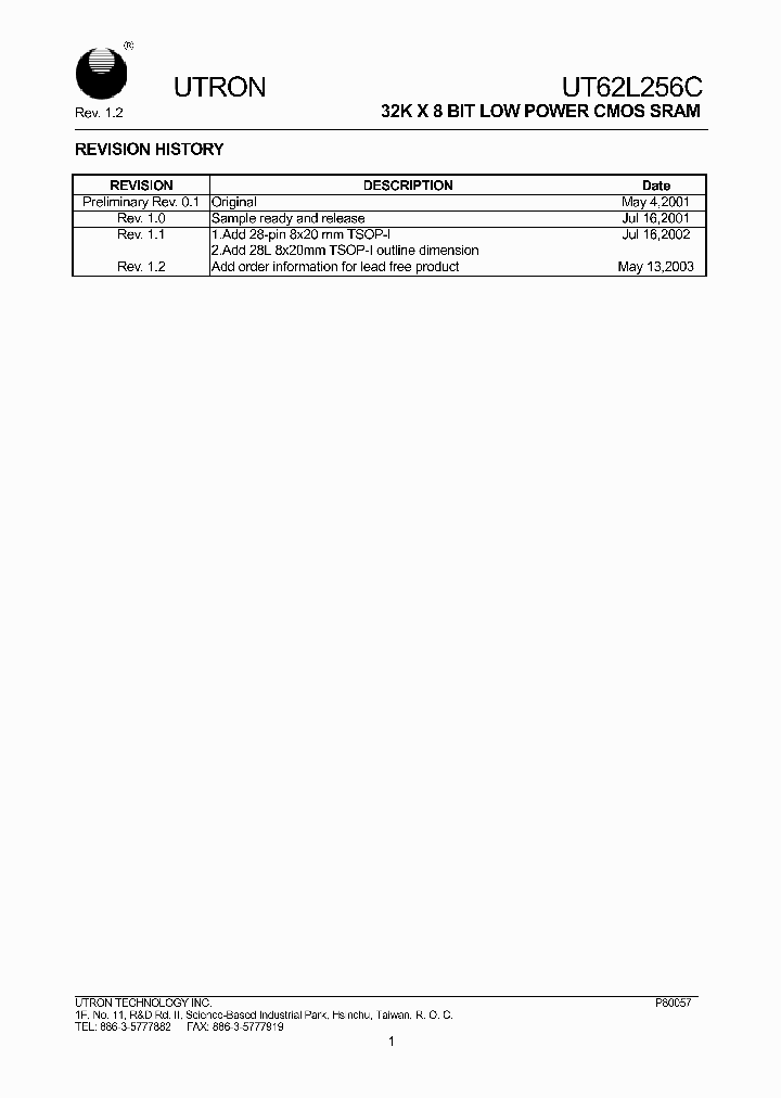 UT62L256C_914664.PDF Datasheet