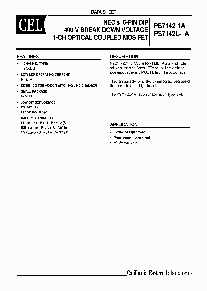PS7142L-1A_914325.PDF Datasheet