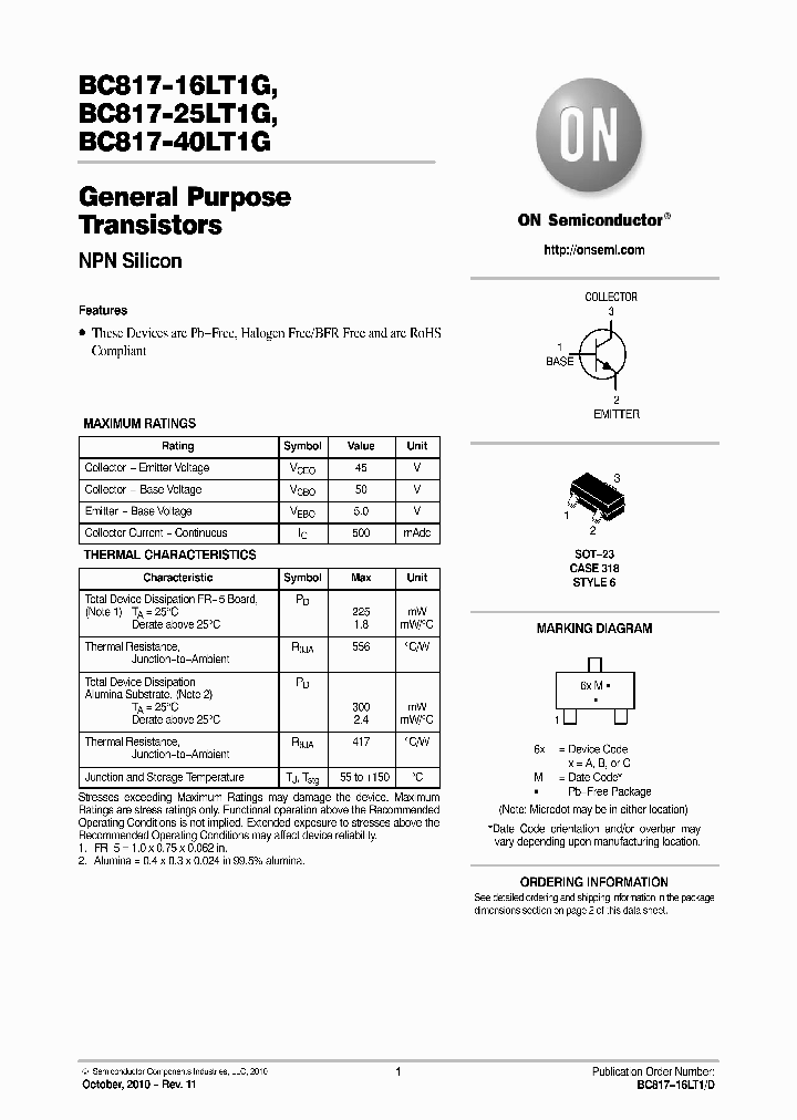 BC817-16LT3G_1595126.PDF Datasheet