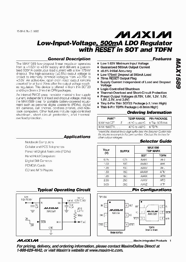 MAX1589ETA180_919494.PDF Datasheet