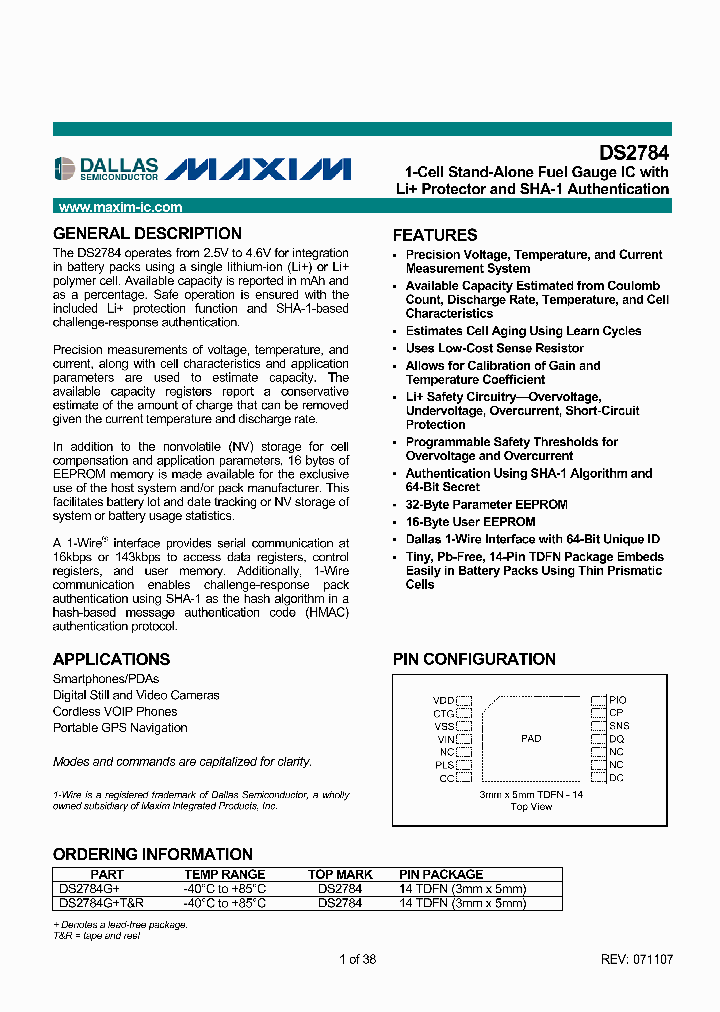 DS2784_915807.PDF Datasheet