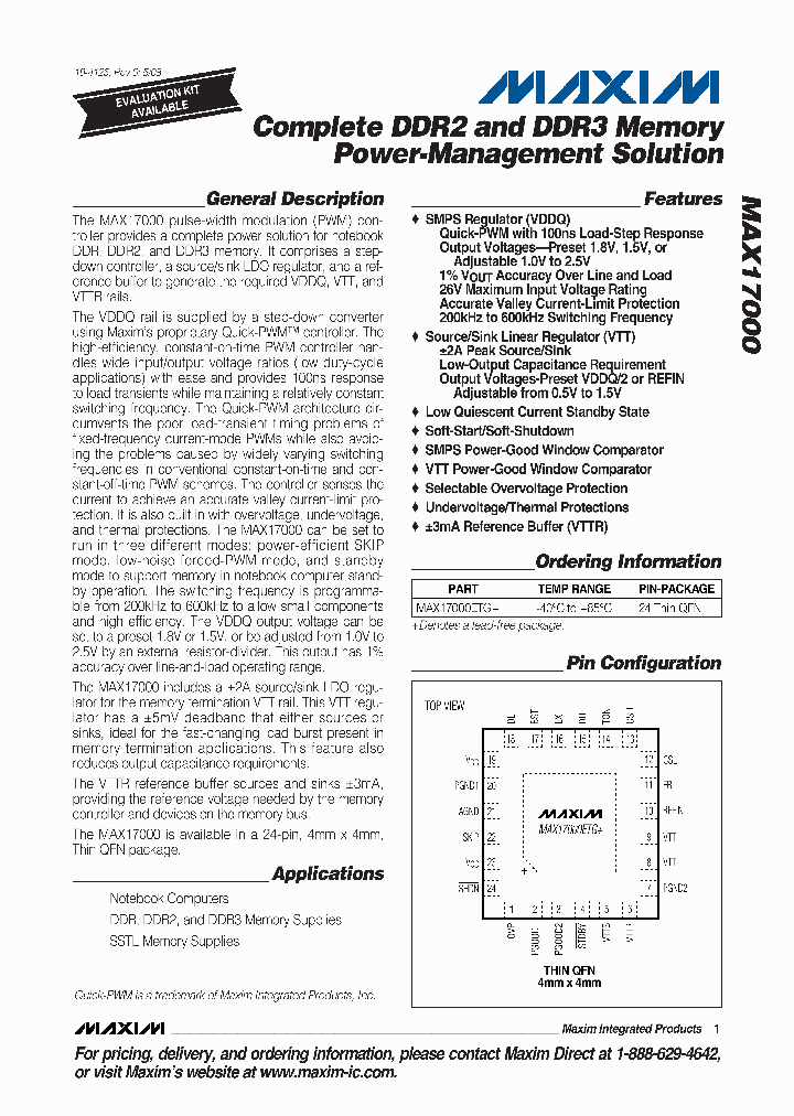 MAX17000EVKIT_926384.PDF Datasheet