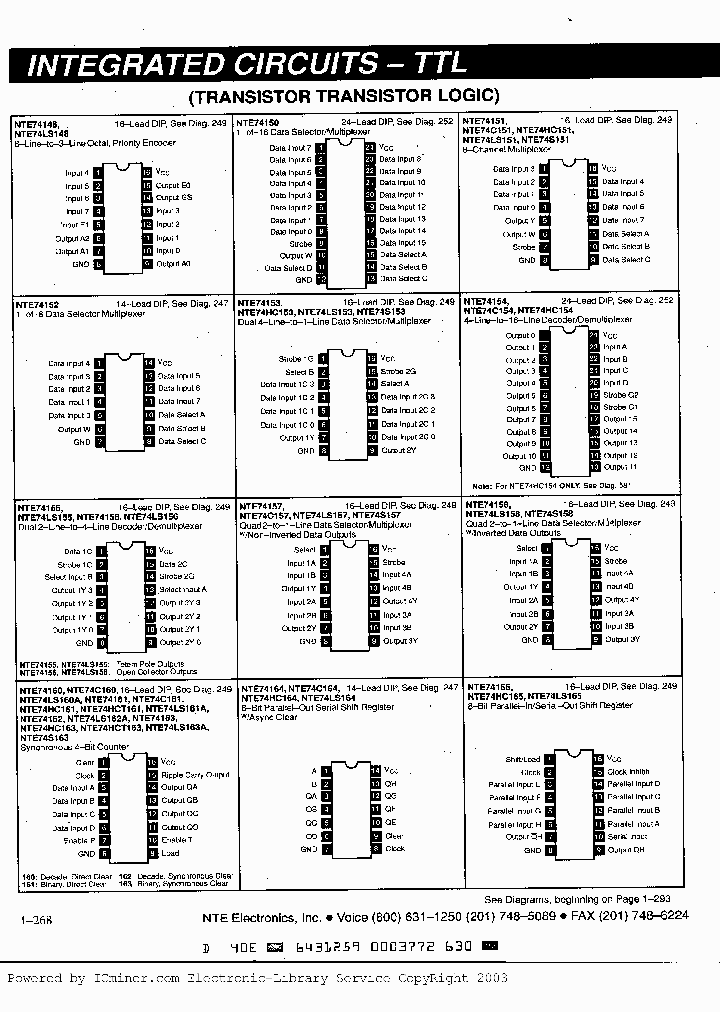 NTE74C161_927437.PDF Datasheet