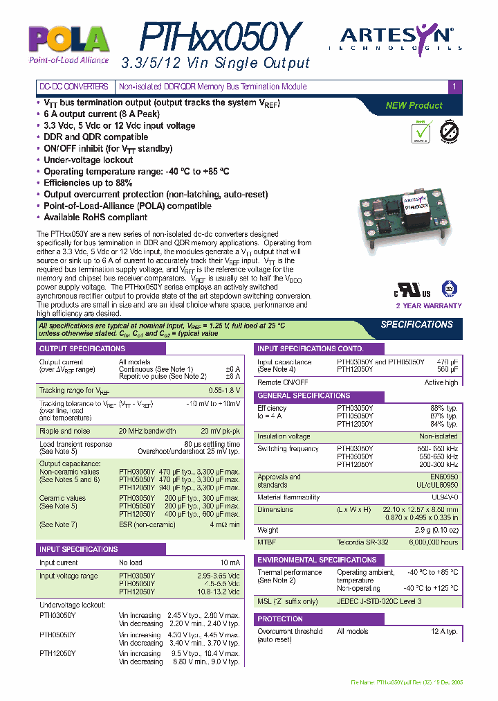 PTH05050Y_1595906.PDF Datasheet