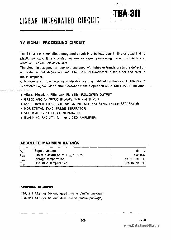TBA311_1590900.PDF Datasheet