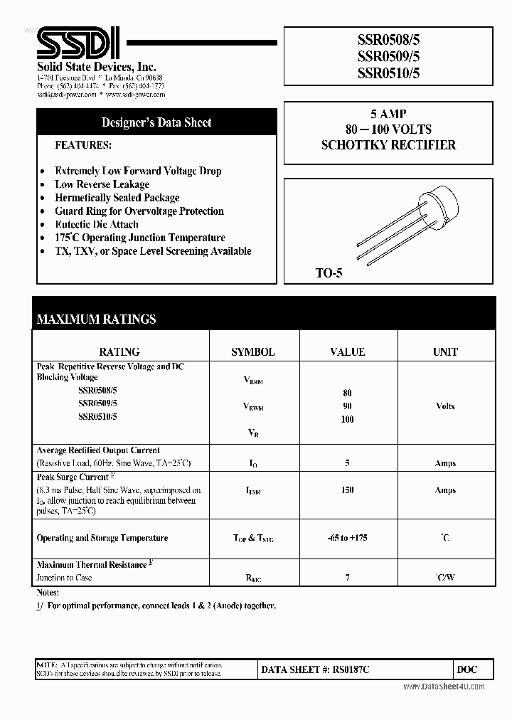SSR05095_1591292.PDF Datasheet