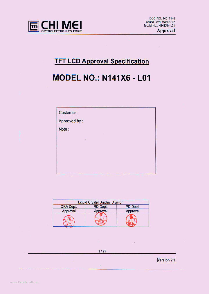 N141X6-L01_1582829.PDF Datasheet