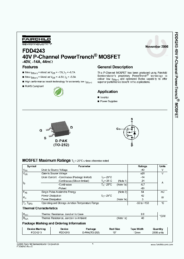 FDD4243_929245.PDF Datasheet
