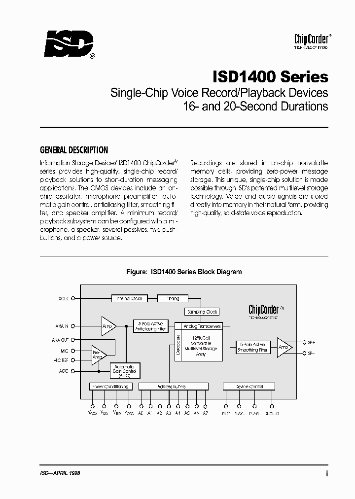 ISD1400_929789.PDF Datasheet