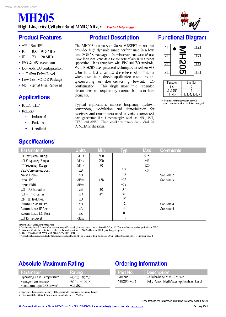 MH205_1600221.PDF Datasheet