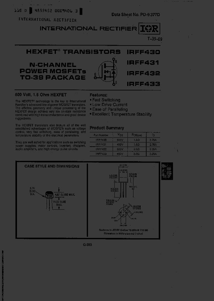 IRFF432_973802.PDF Datasheet