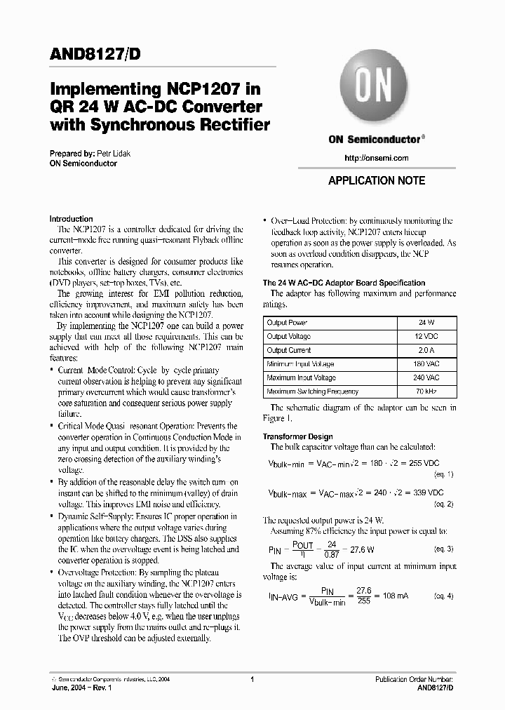 NCP1207P_1601931.PDF Datasheet