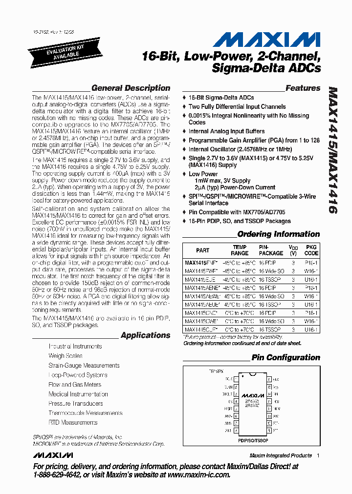 MAX1416CNE_1603341.PDF Datasheet