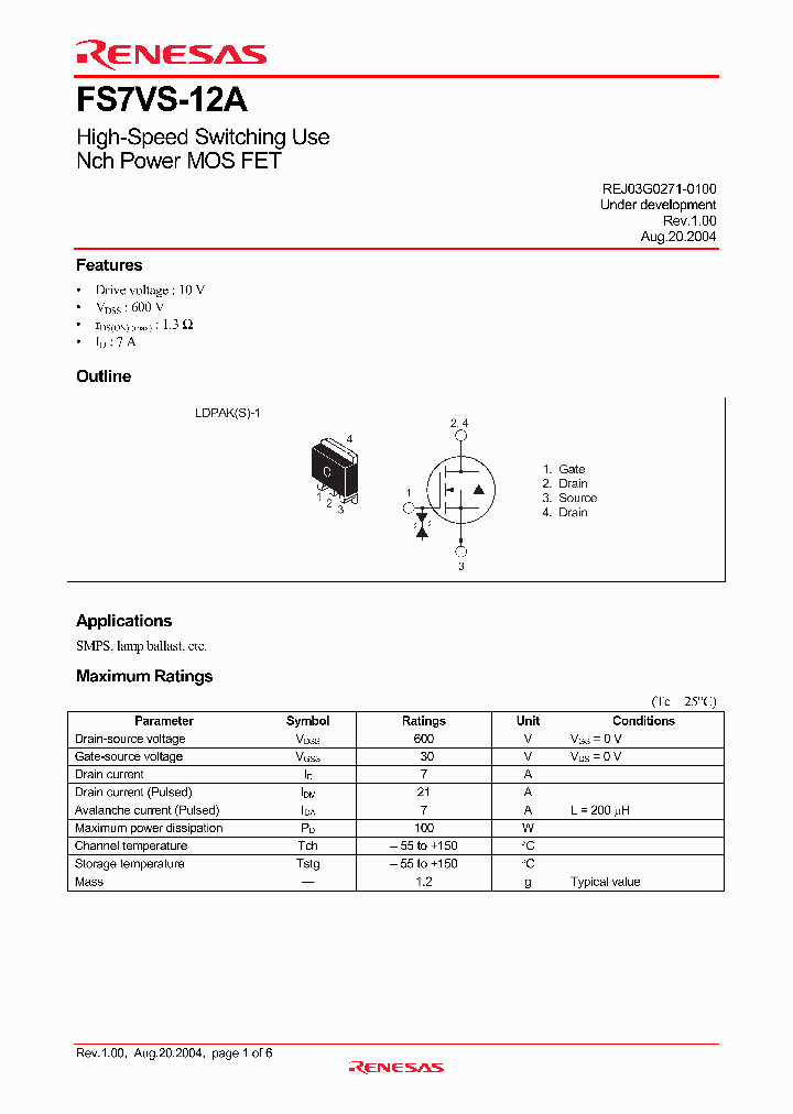 FS7VS-12A_1605934.PDF Datasheet