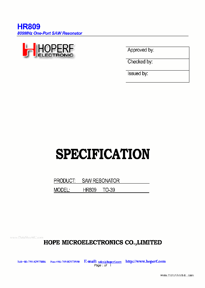 HR809_1606828.PDF Datasheet