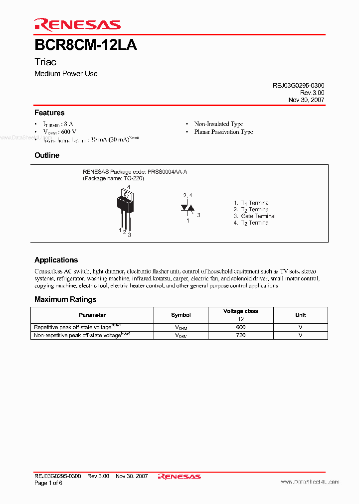 BCR8CM-12LA_1604401.PDF Datasheet