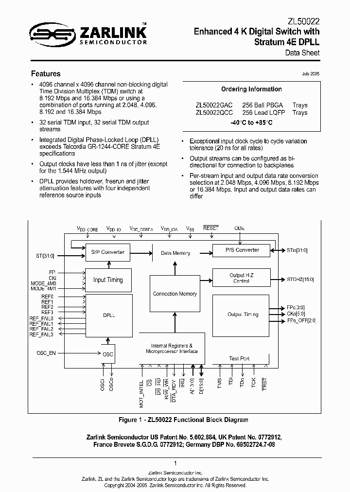 ZL50022QCC_995142.PDF Datasheet