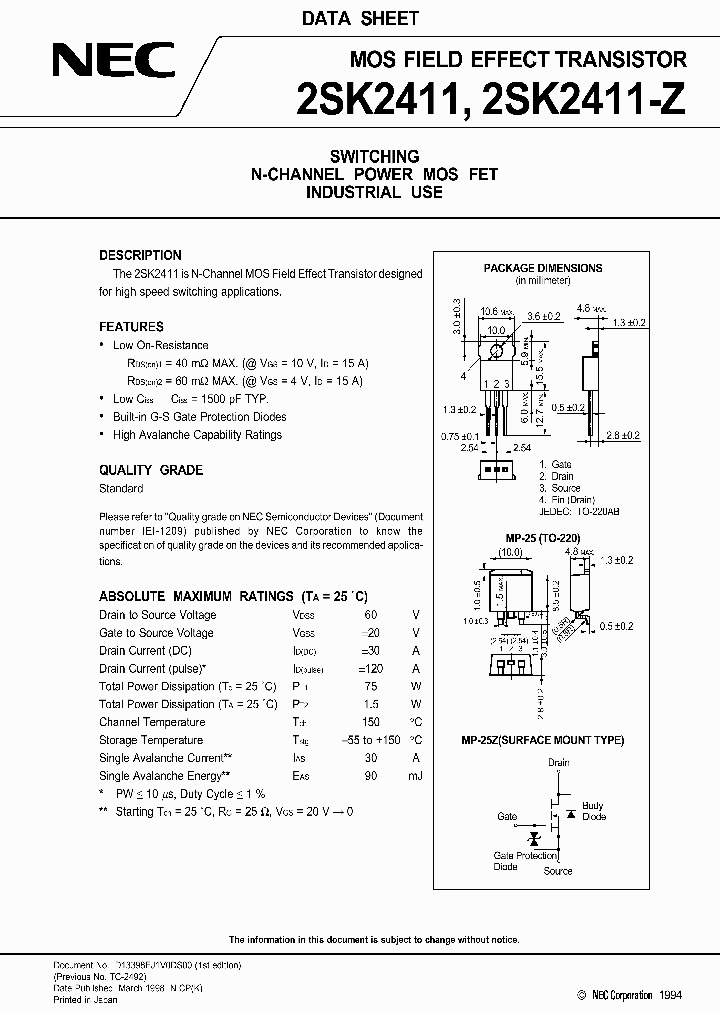 2SK2411-Z_993521.PDF Datasheet