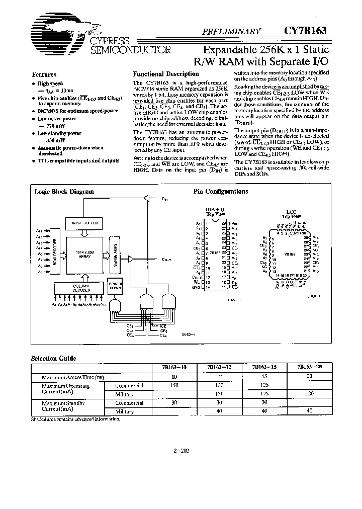CY7B163-15LC_995634.PDF Datasheet