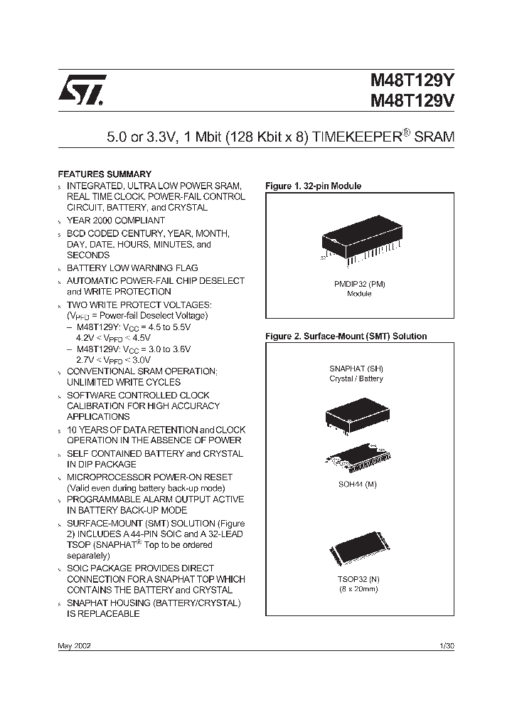 M48T129Y-70PM1_1609897.PDF Datasheet