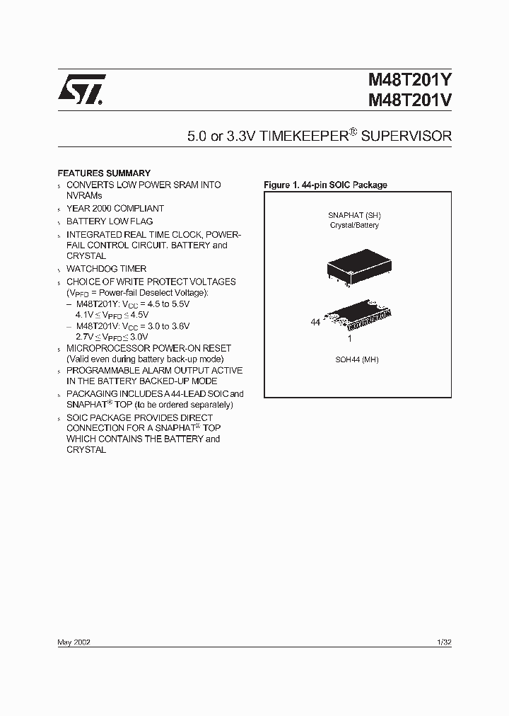 M48T201Y-70MH1_1609898.PDF Datasheet