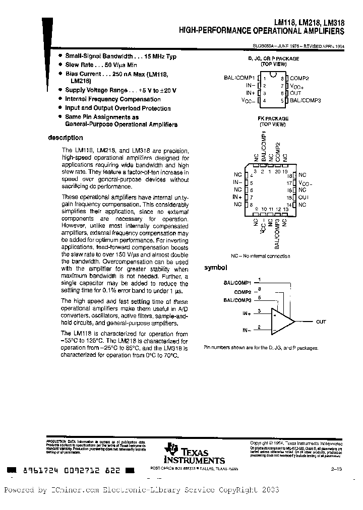 LM318DR_996730.PDF Datasheet