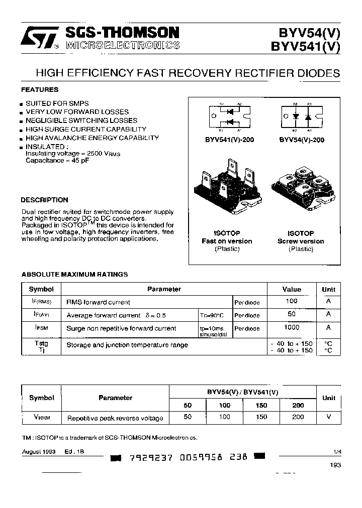 BYV54-150_999897.PDF Datasheet