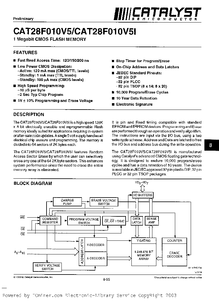 CAT28F010V5P-15_1000385.PDF Datasheet