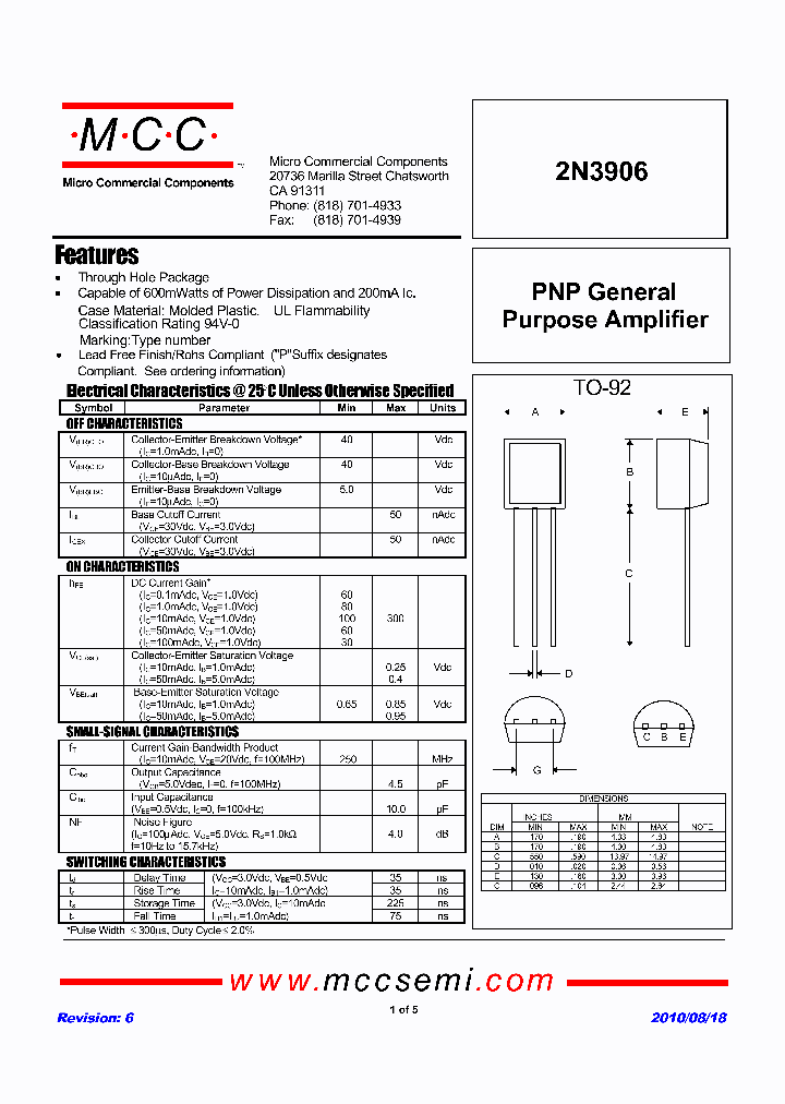 2N3906-AP_1001255.PDF Datasheet