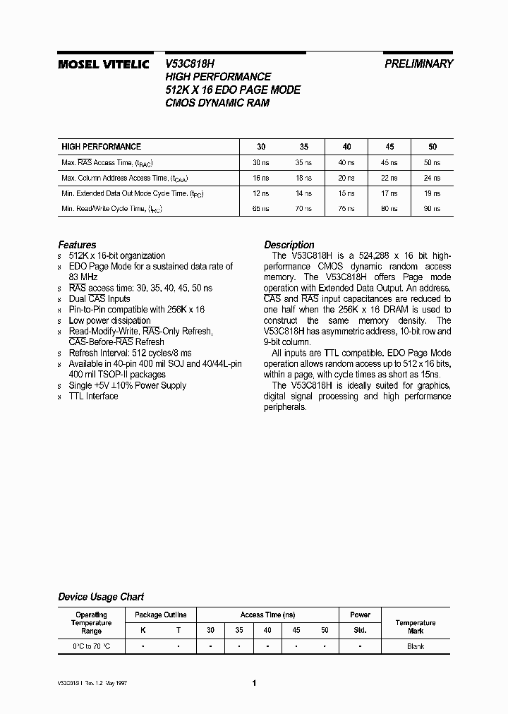 V53C818H_1004626.PDF Datasheet