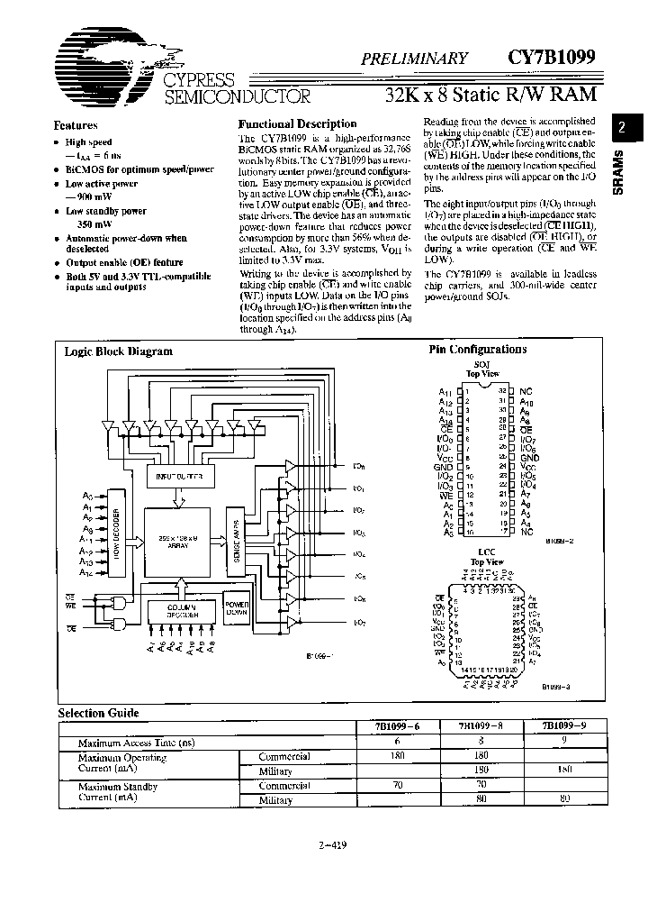 CY7B1099-9LMB_1005315.PDF Datasheet