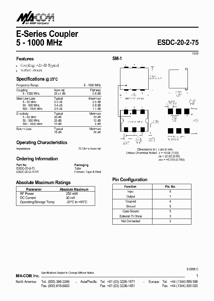ESDC-20-2-75TR_1015649.PDF Datasheet