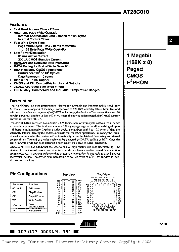 AT28C010-20VC_1015853.PDF Datasheet