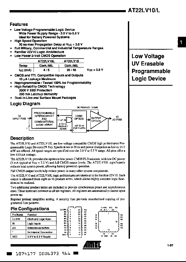 AT22LV10-30SC_1017521.PDF Datasheet