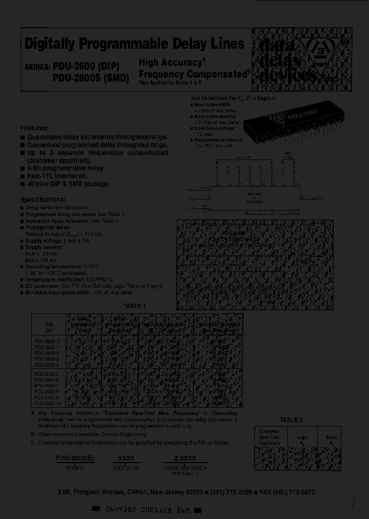 PDU2600-3M_1018279.PDF Datasheet