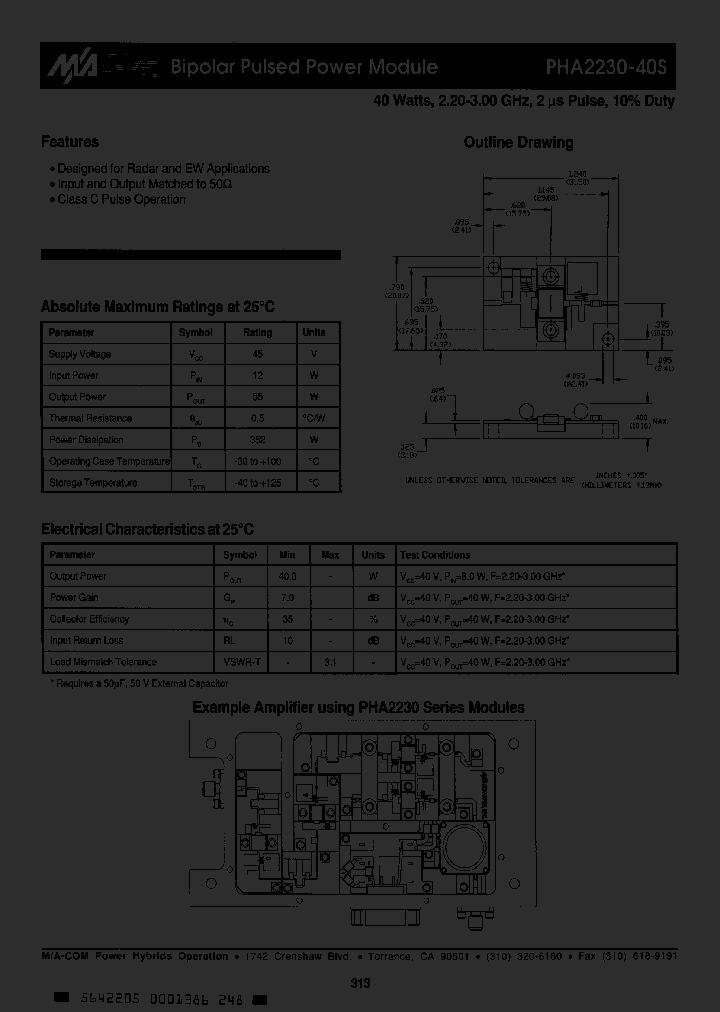 PHA2230-40S_1018605.PDF Datasheet