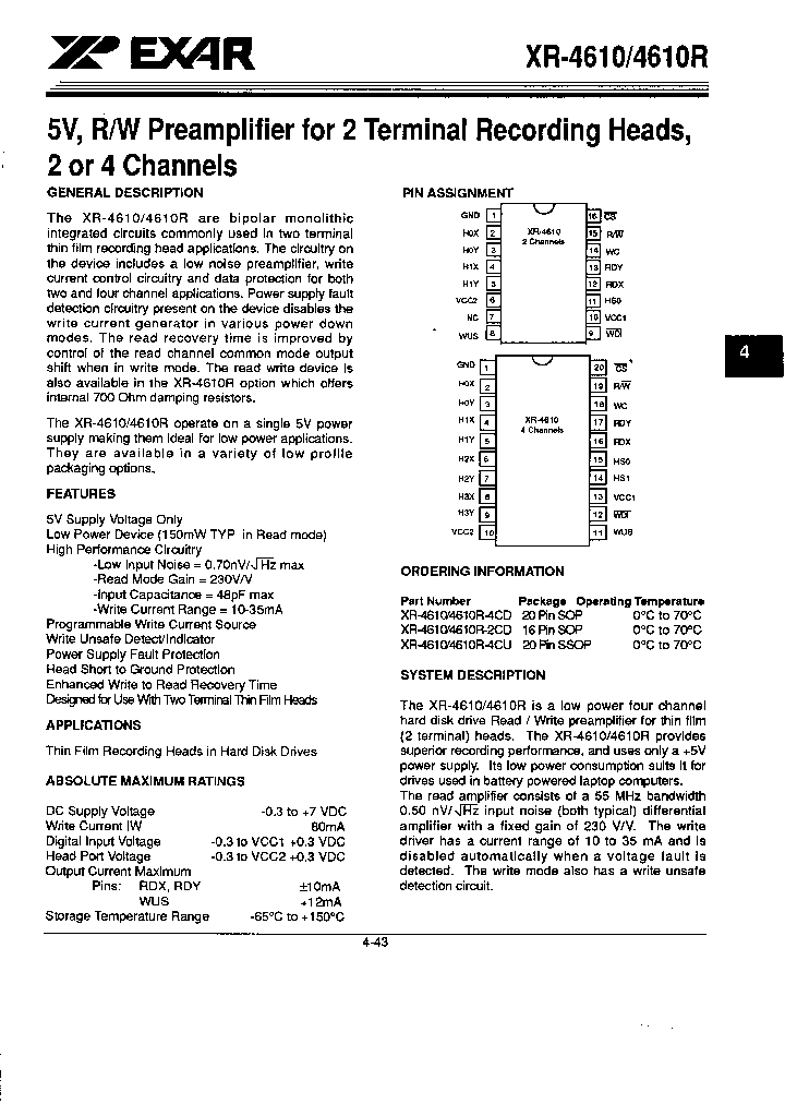 XR-4610-4CD_1019611.PDF Datasheet