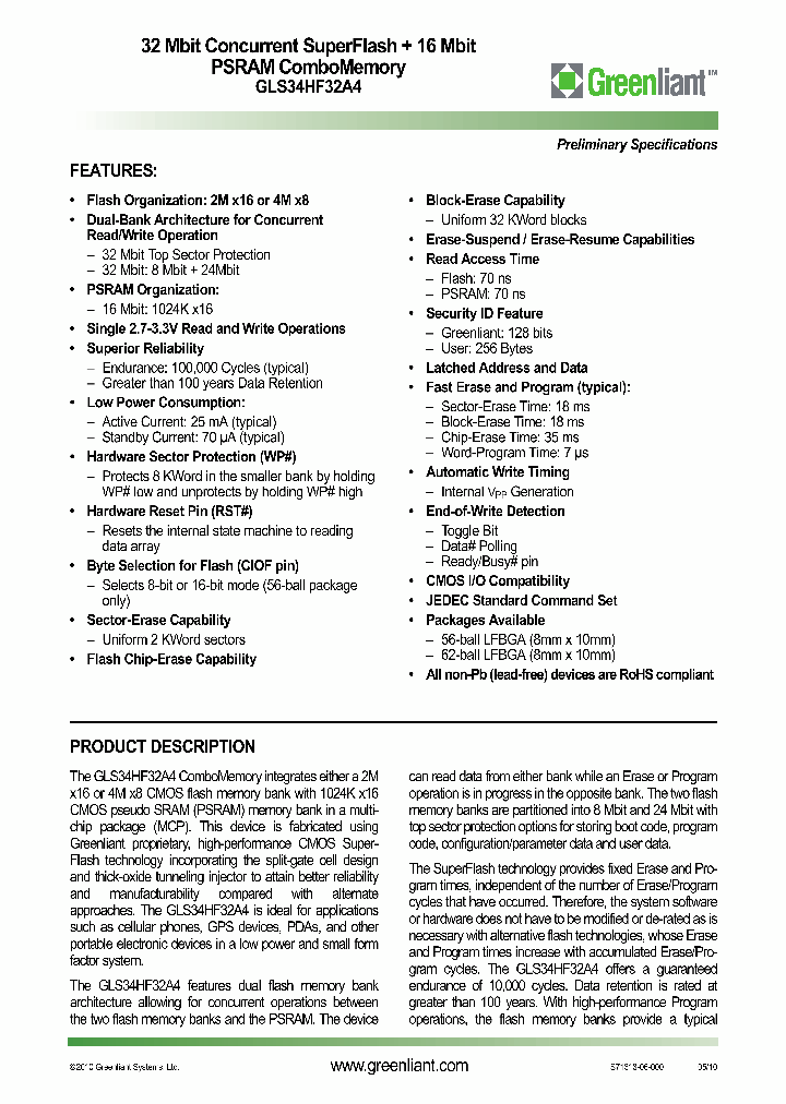 GLS34HF32A4-70-4E-LSE_1019712.PDF Datasheet