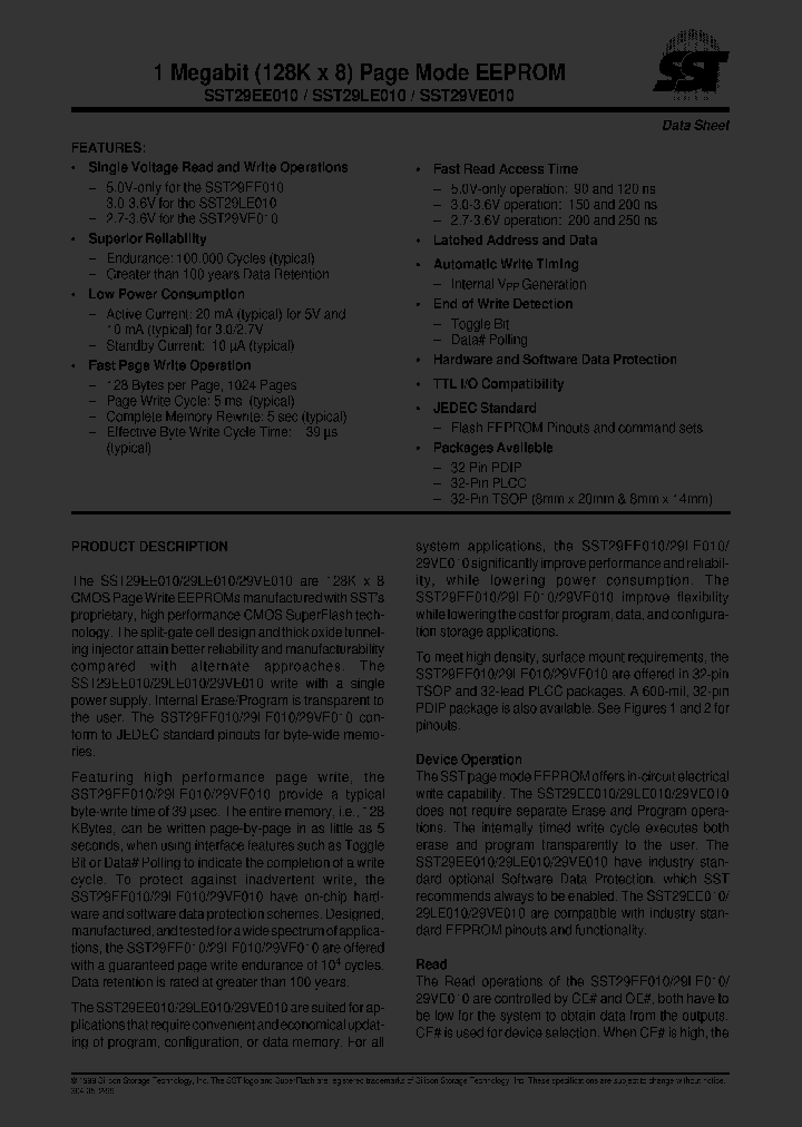 SST29EE010-120-4I-EH_1019948.PDF Datasheet