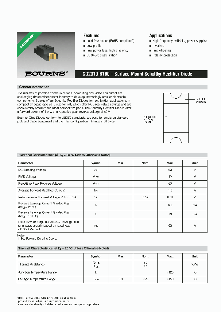 CD2010-B160_1025198.PDF Datasheet