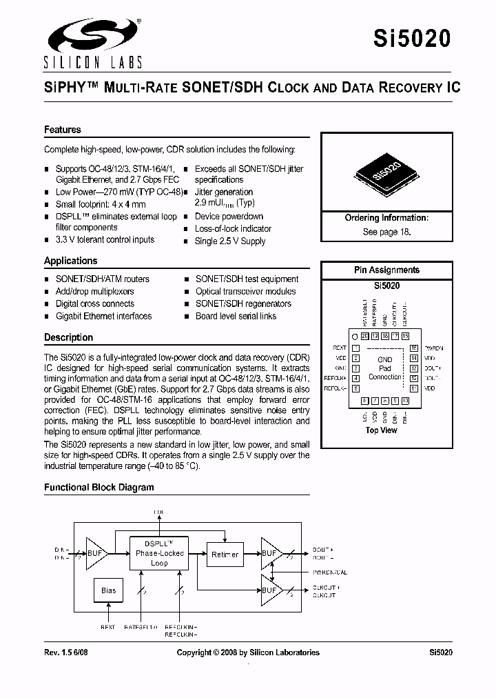 SI5020-BMR_1025415.PDF Datasheet